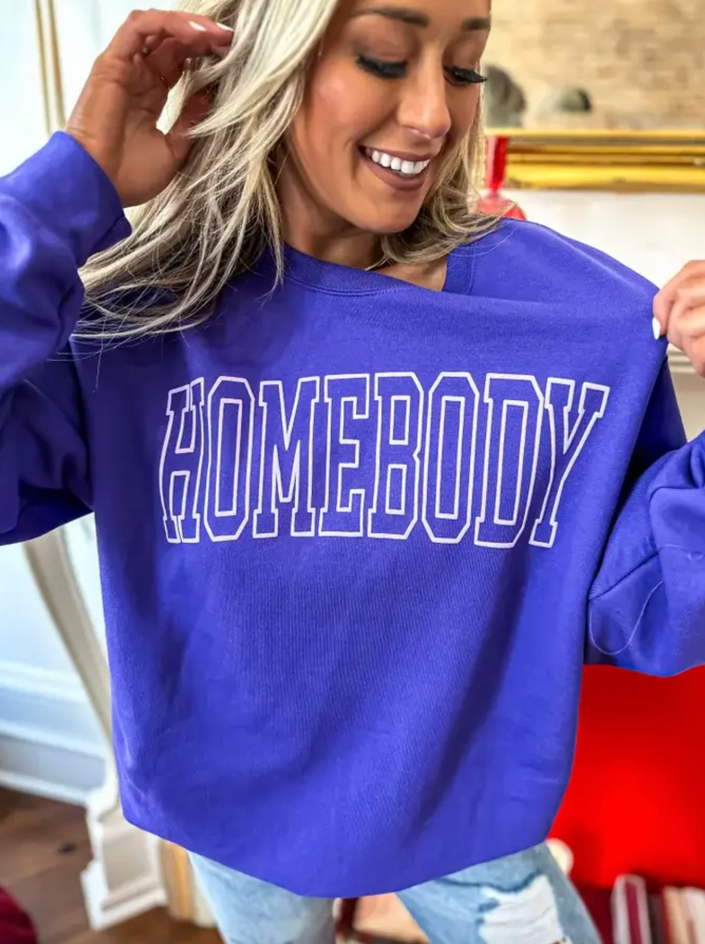 Homebody Purple Graphic Crewneck