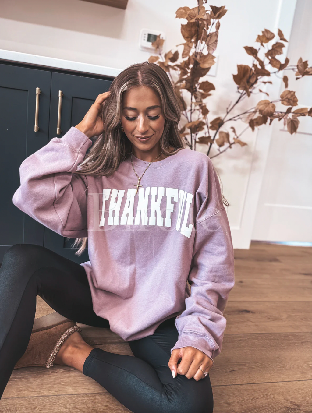 Thankful Puff Graphic Crewneck
