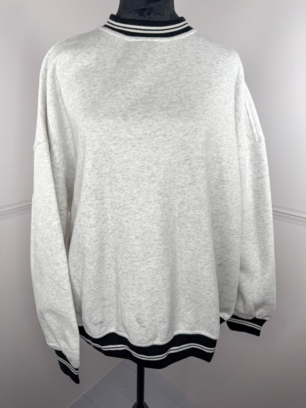 Grey and Black Crew Sweatshirt