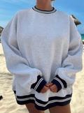 Grey and Black Crew Sweatshirt