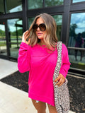 Pink Slub Long Sleeve Lightweight Shirt