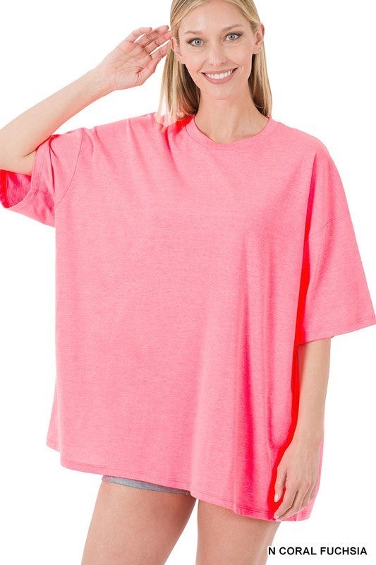 Cotton Drop Shoulder Boyfriend Tee