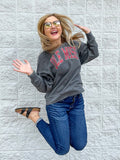 Ole Miss Acid Wash Pullover