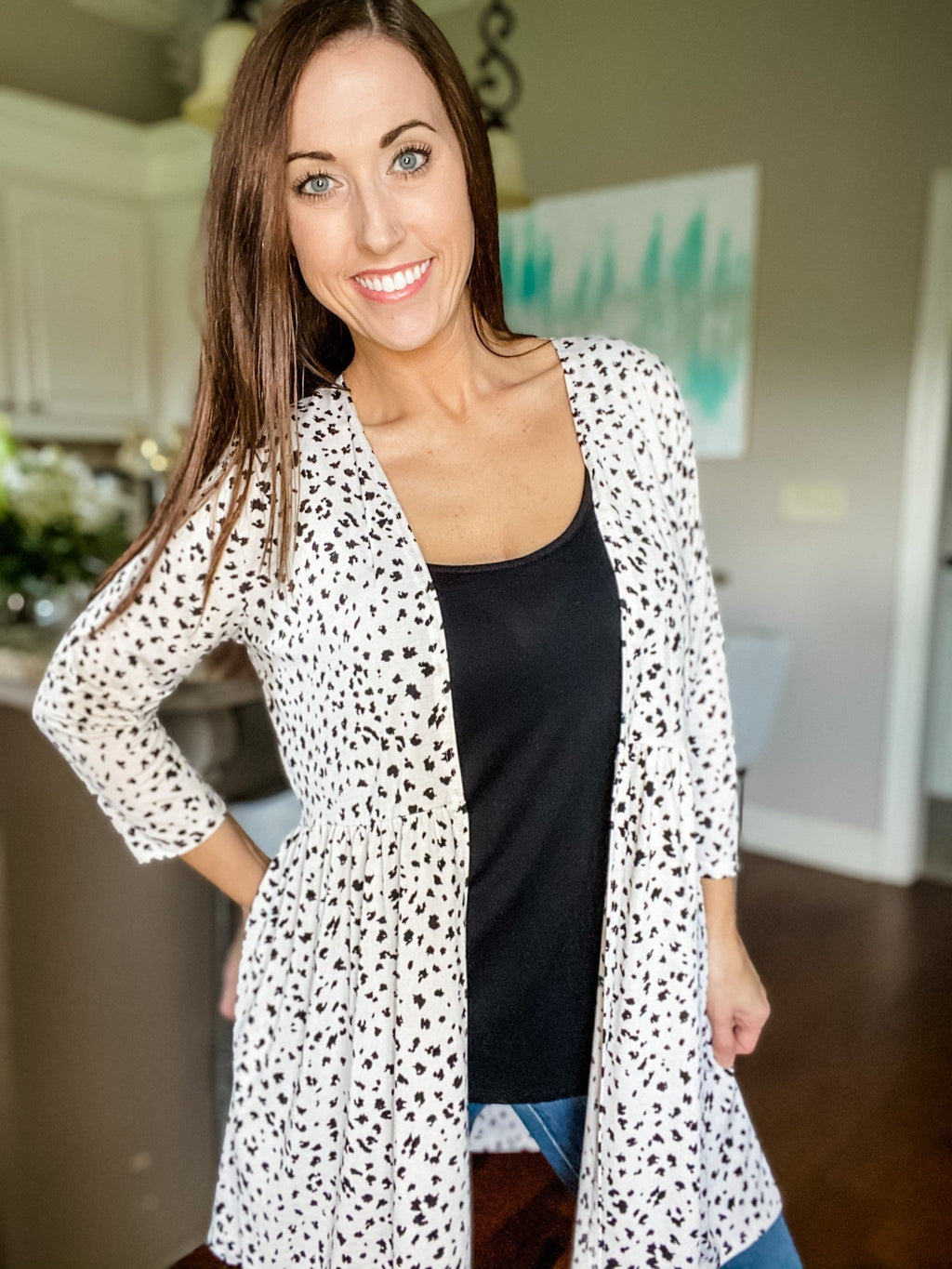 Dalmatian Print Cardigan