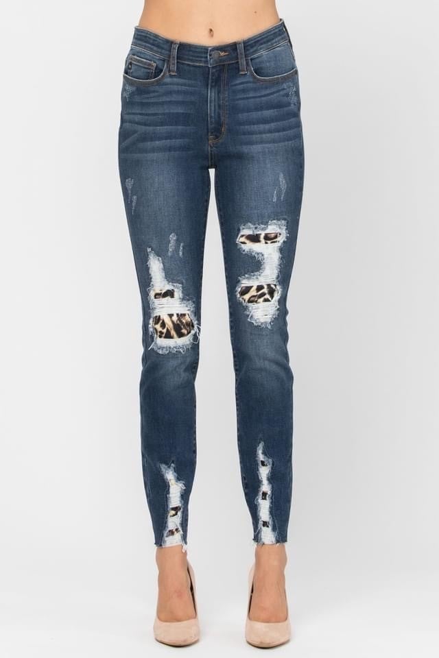 Judy Blue Fierce Patch Skinny Jeans