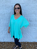 Oversized V-Neck Poncho