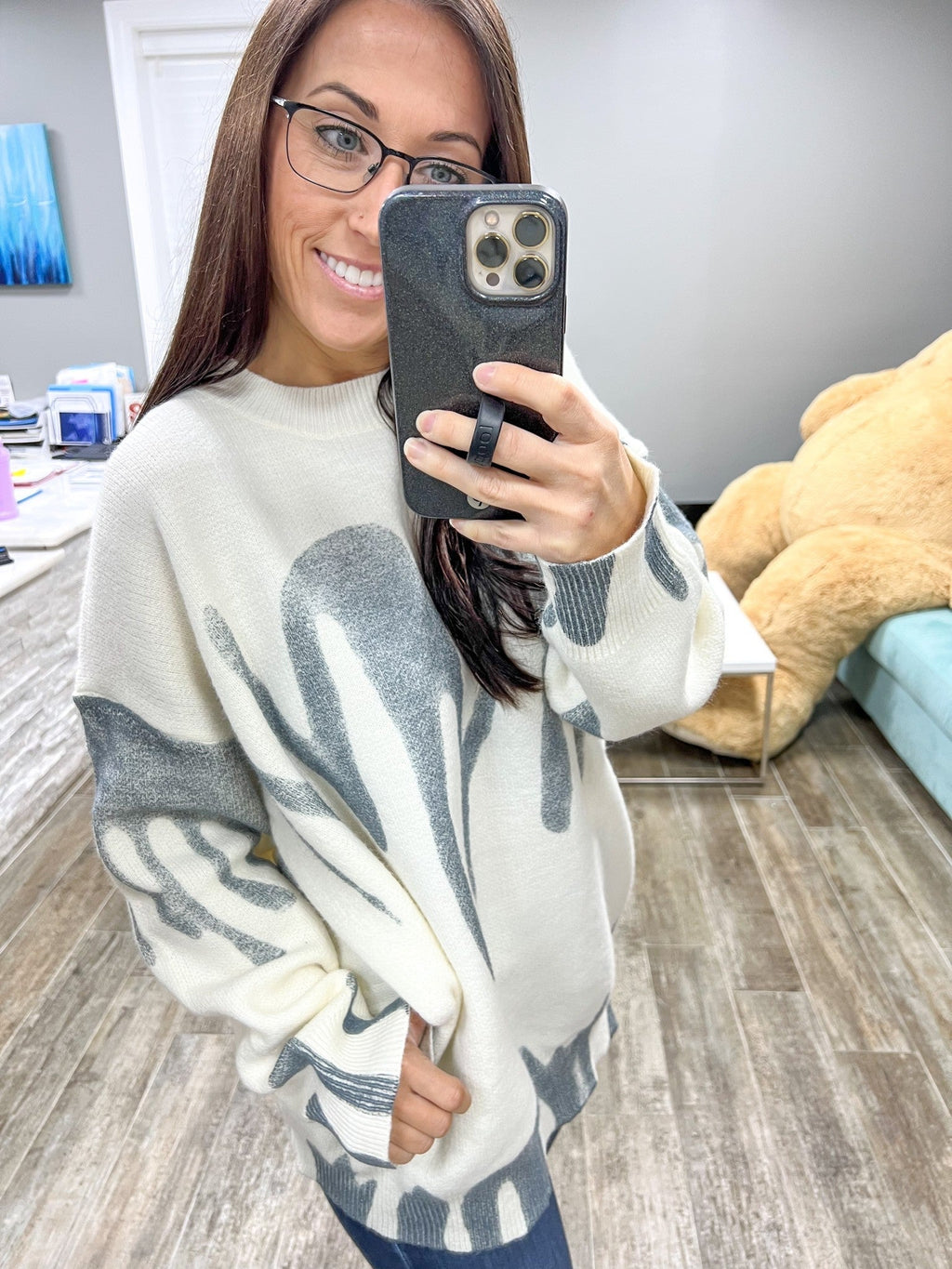 Spray Print Sweater