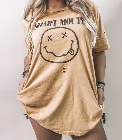 Smart Mouth Smiley Vintage Tee