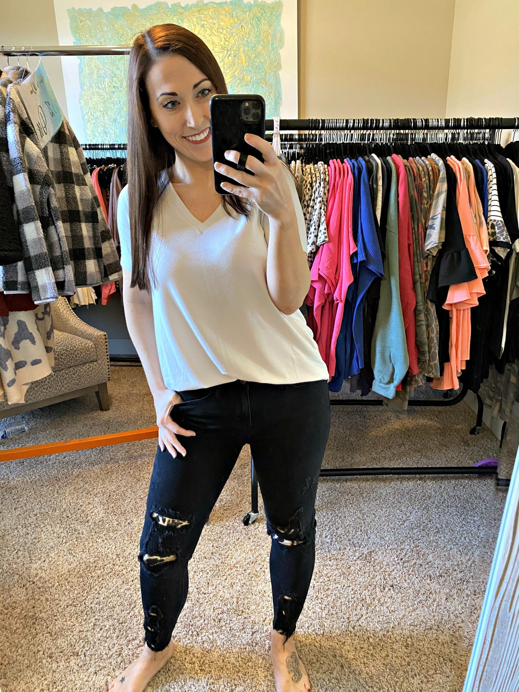 Black Destroyed Animal Patch Skinny Jeans