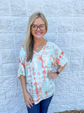 Mint Coral Top