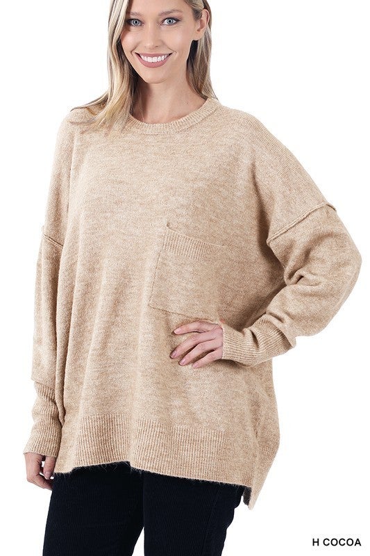 Melange Hi-Low Sweater