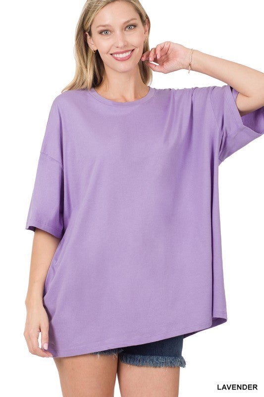 Cotton Drop Shoulder Boyfriend Tee