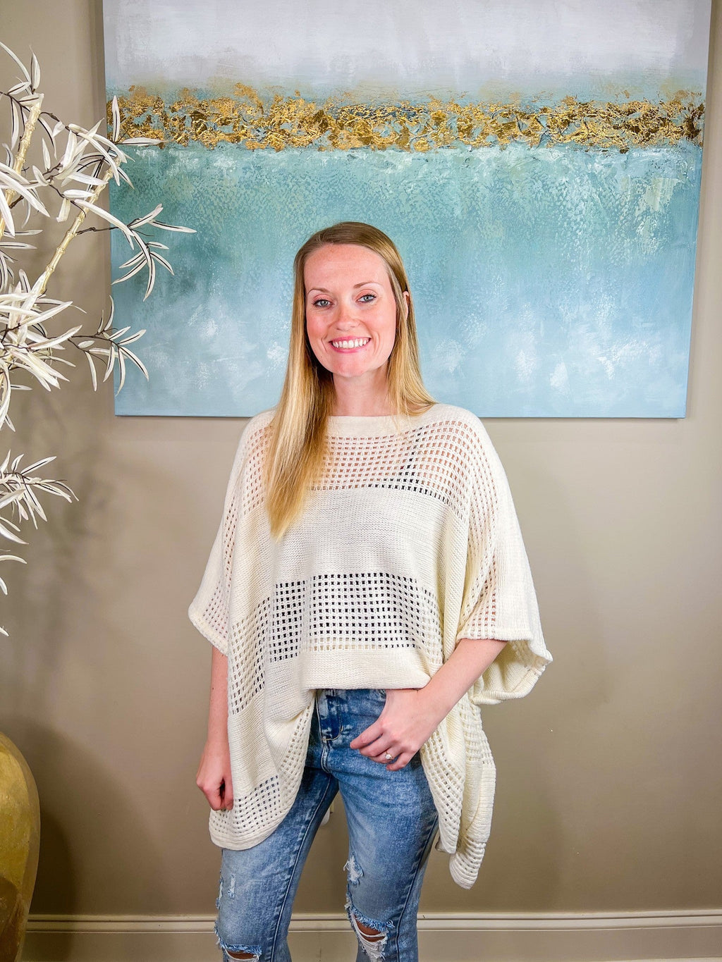 Effortlessly Relaxed Knit Poncho