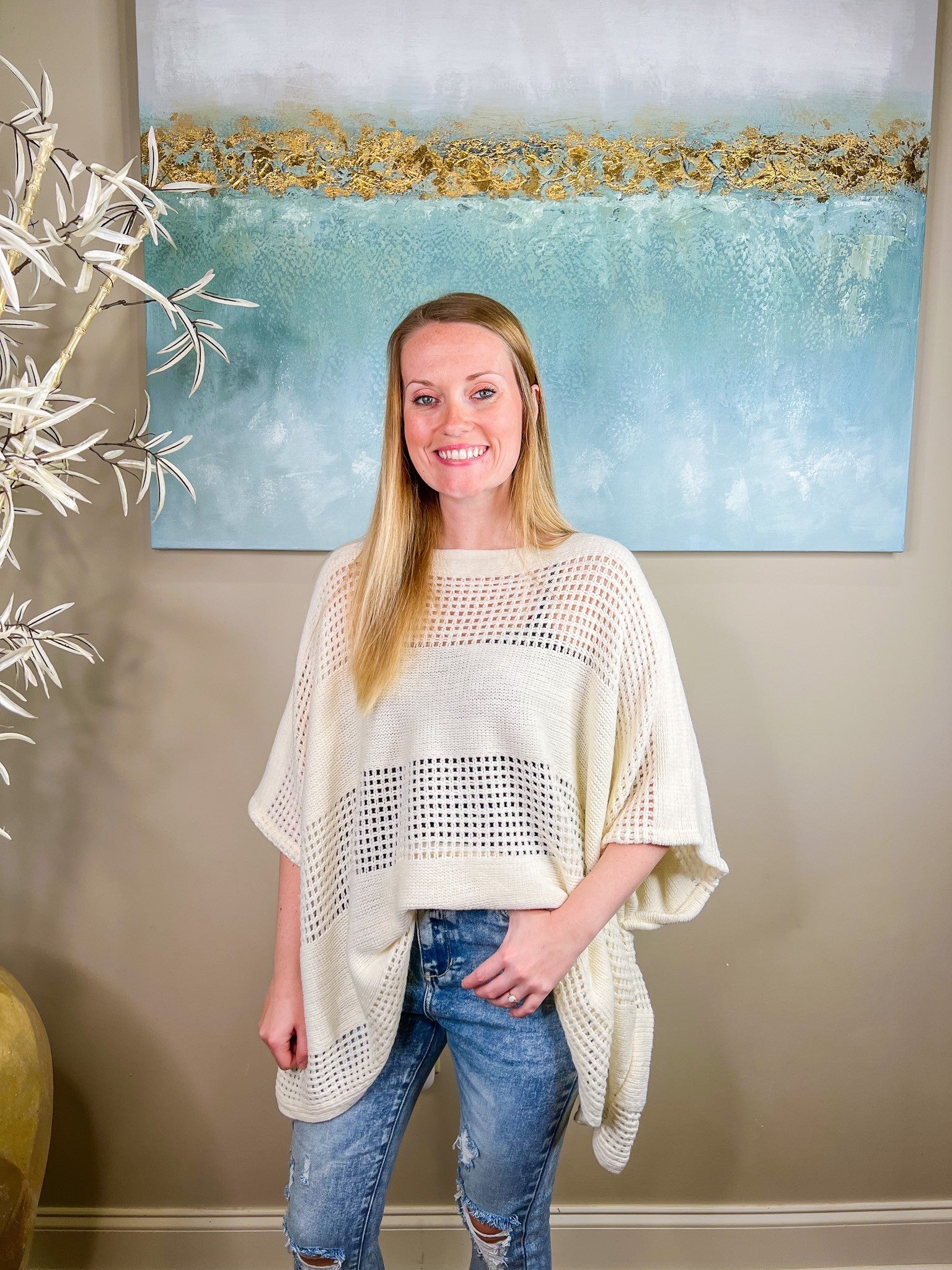 Effortlessly Relaxed Knit Poncho