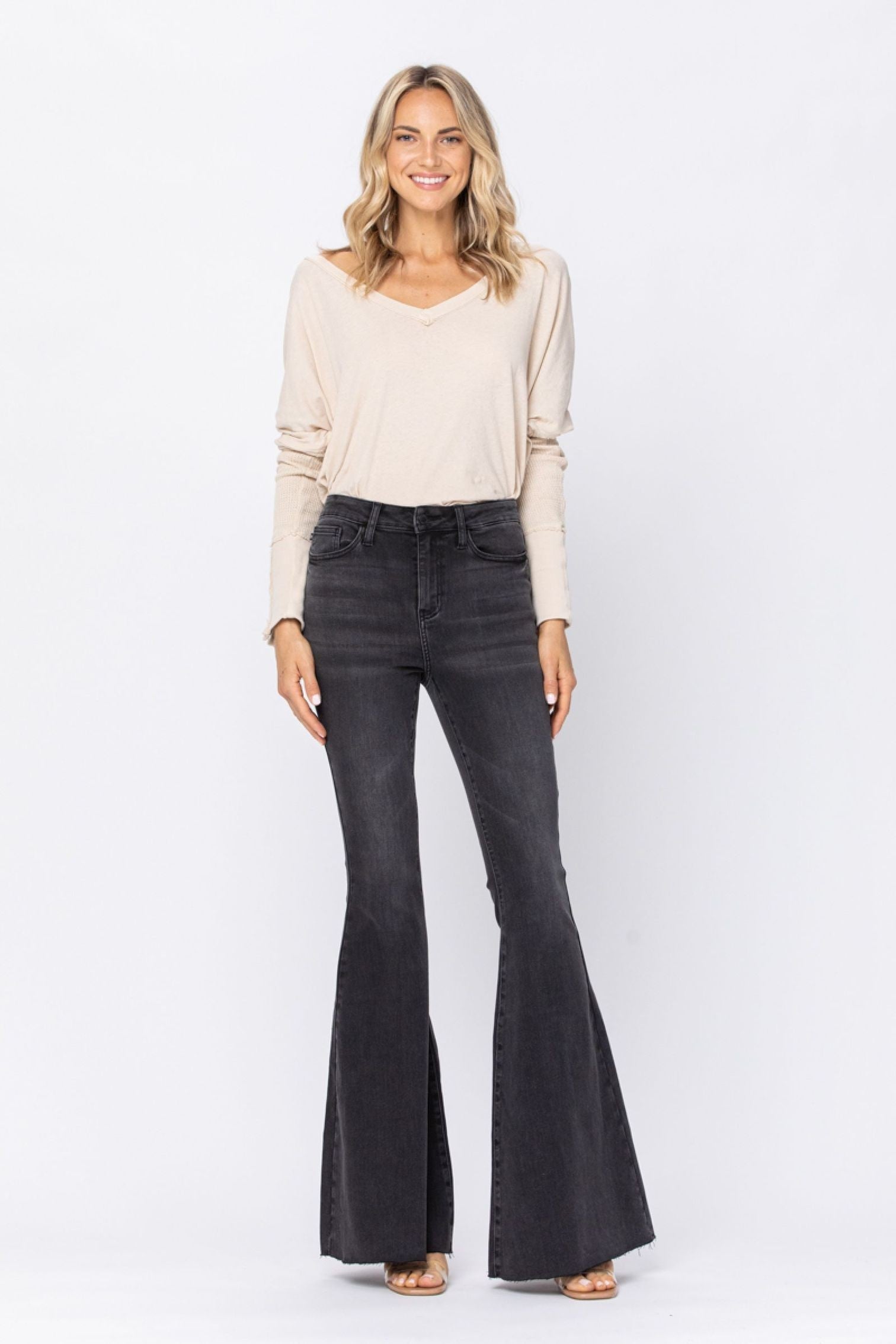Judy Blue Black Super Flare Jeans