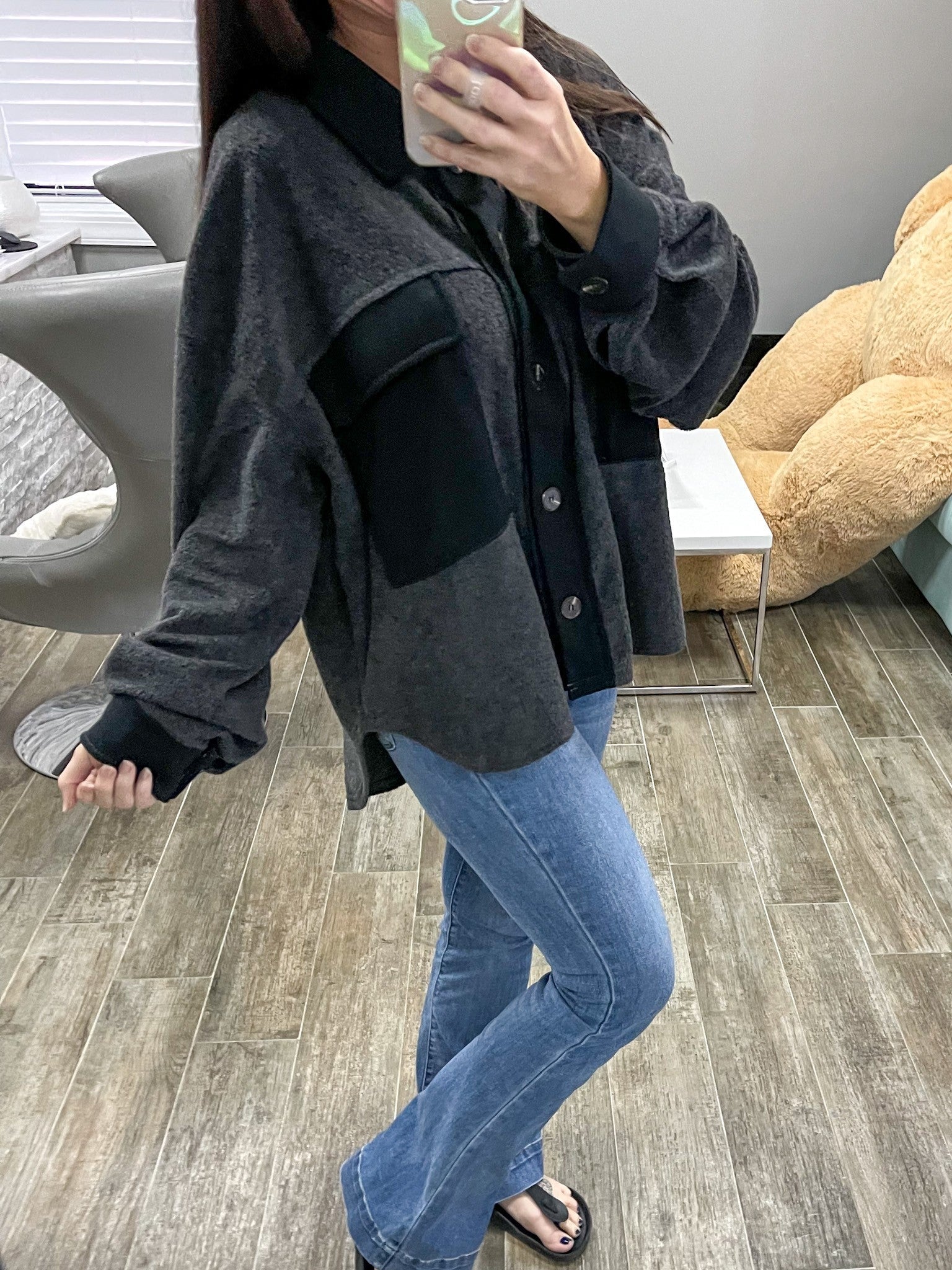 Oversized Hi-Low Shacket