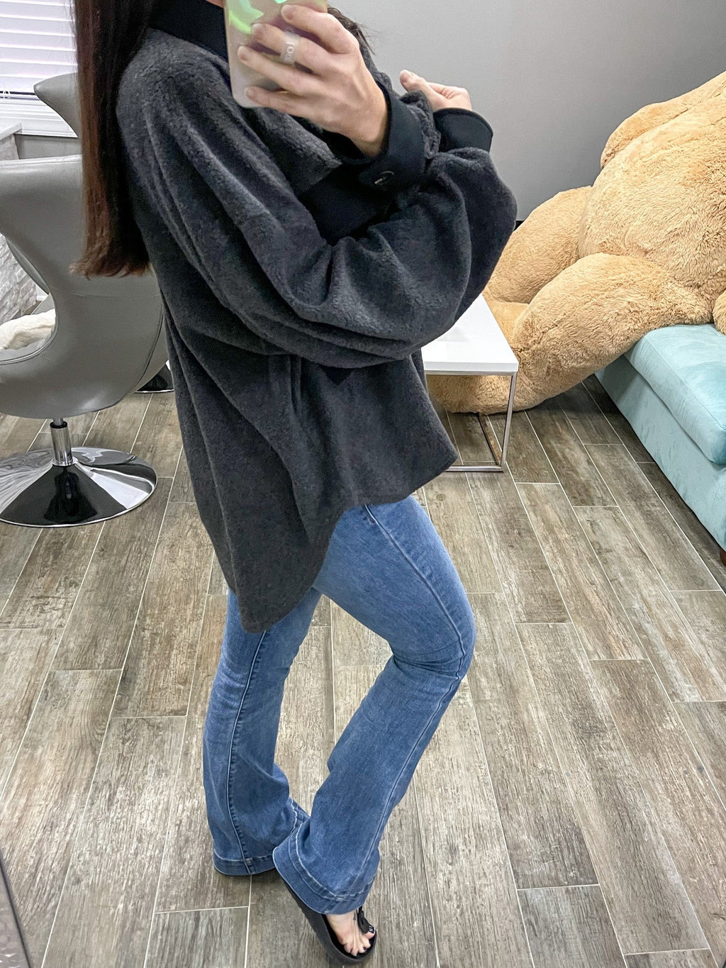 Oversized Hi-Low Shacket
