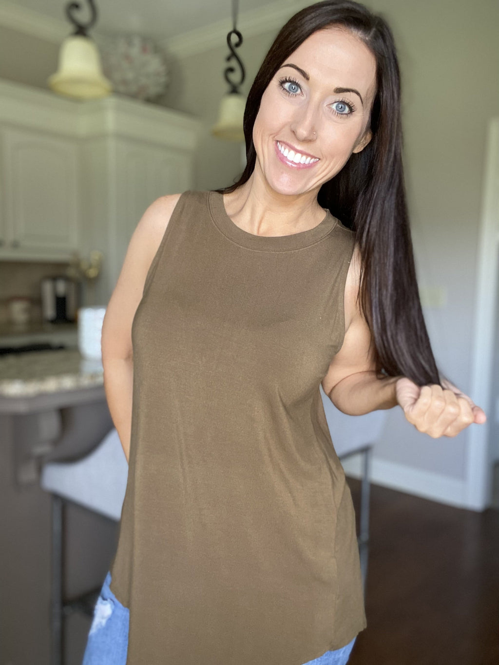 Hi Low High Neck Tank