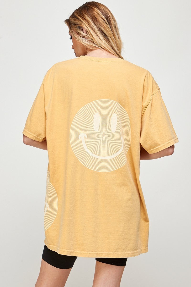 Smiley Oversized Graphic Tee