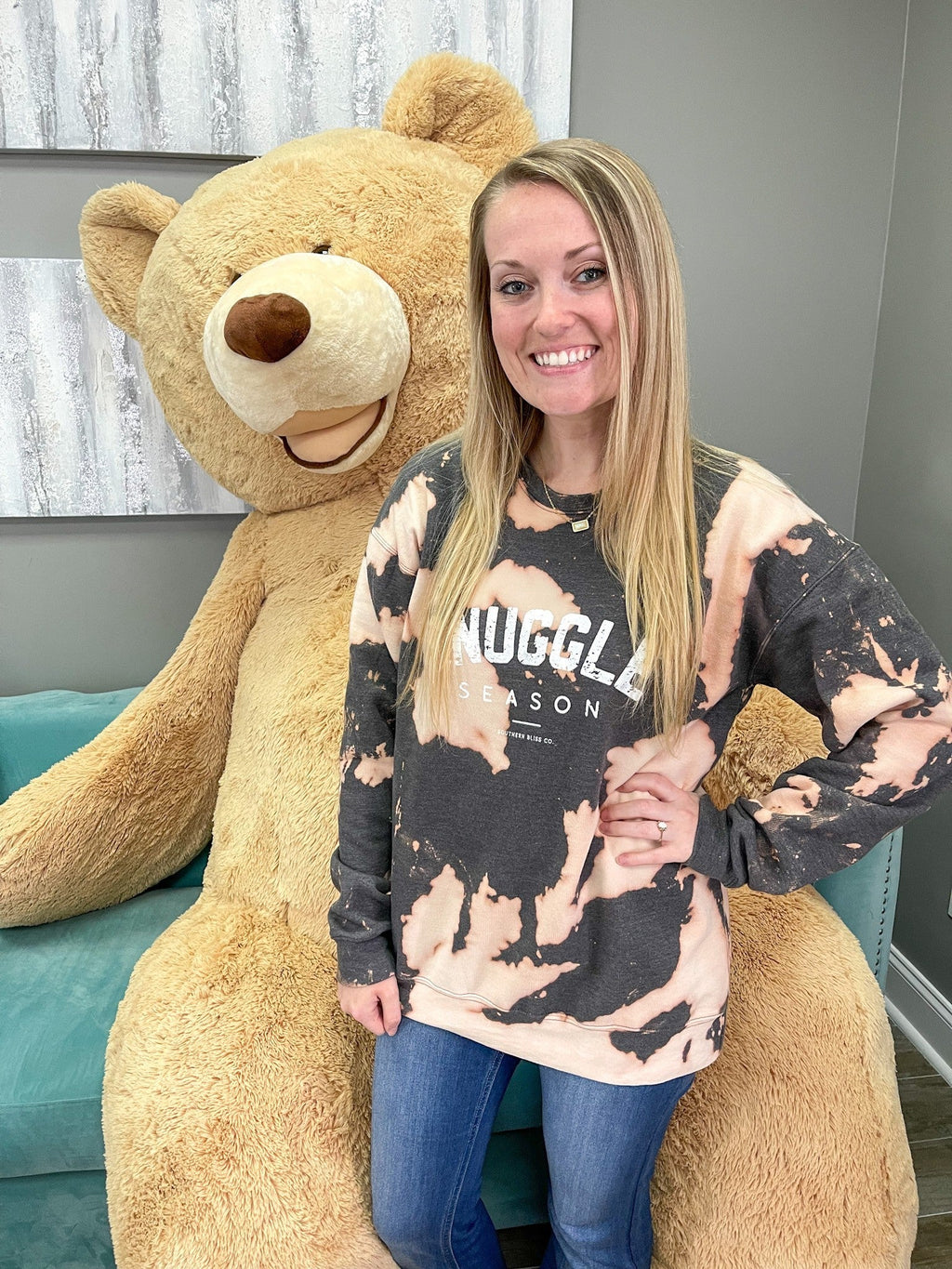 Snuggle Season Bleached Sweatshirt