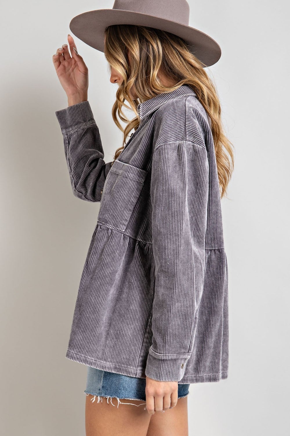 Patience is Key Corduroy Shacket