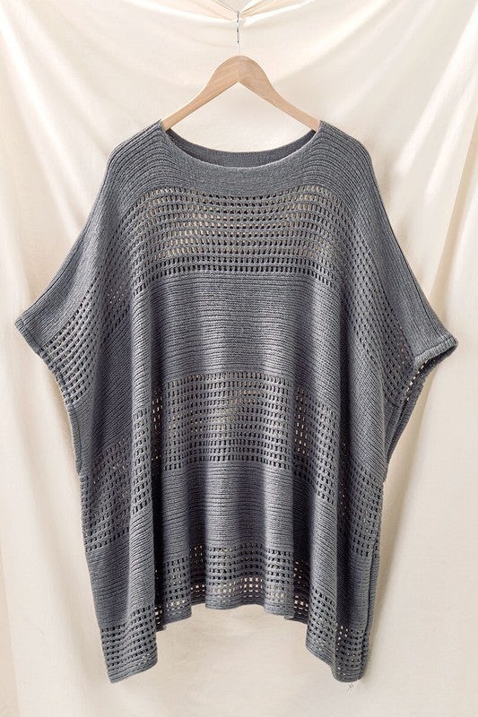 Effortlessly Relaxed Knit Poncho