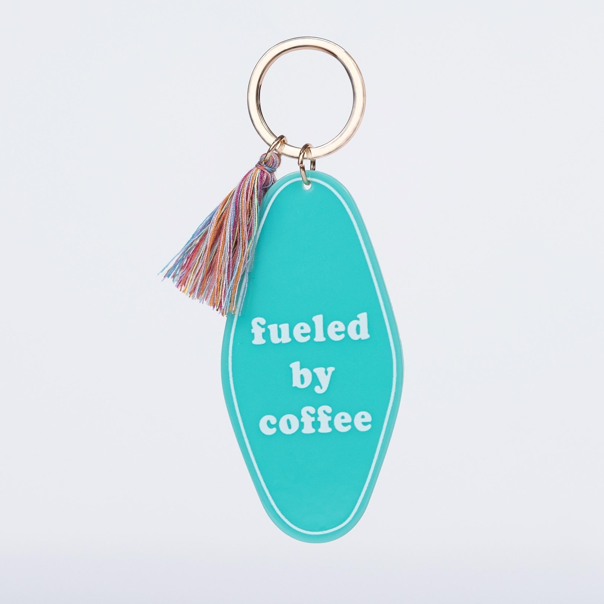 Fueled By Coffee Motel Key Chain