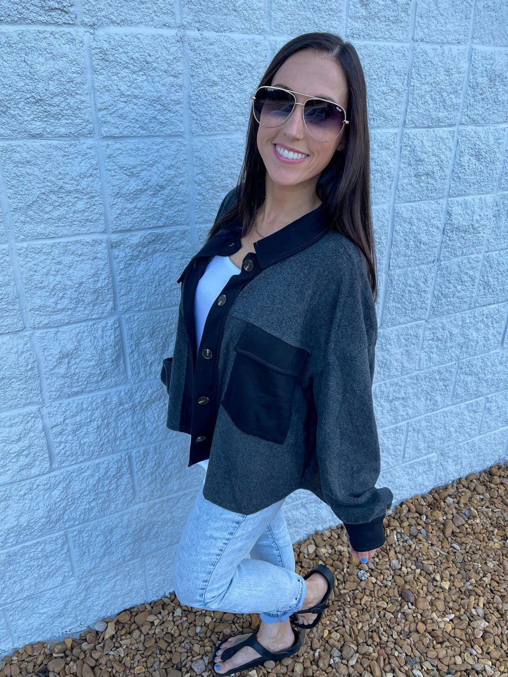 Oversized Hi-Low Shacket
