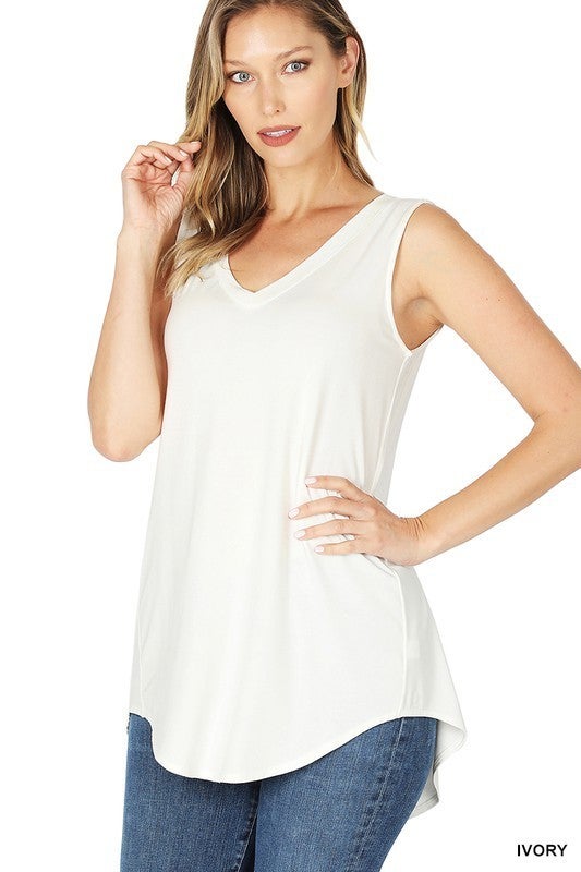 V Neck Basic Tank