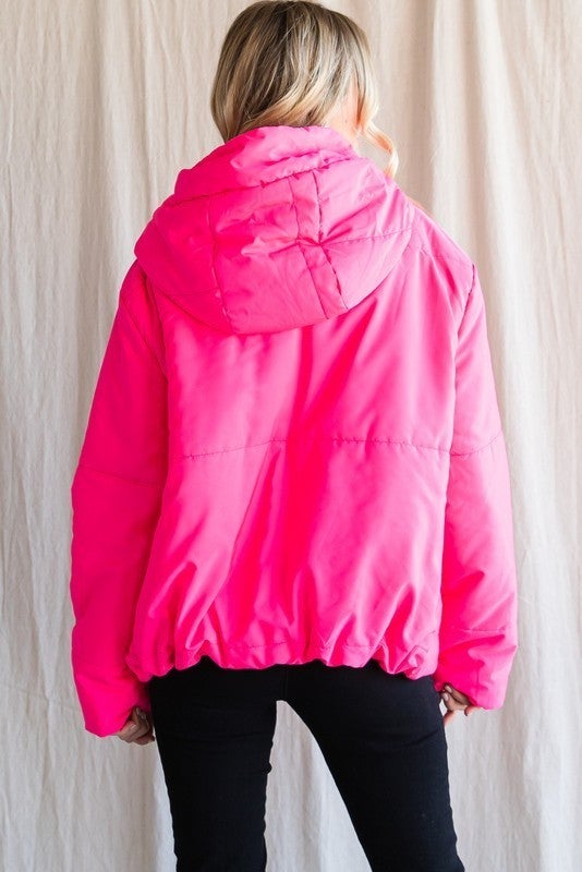 Drawstring Puffer Jacket