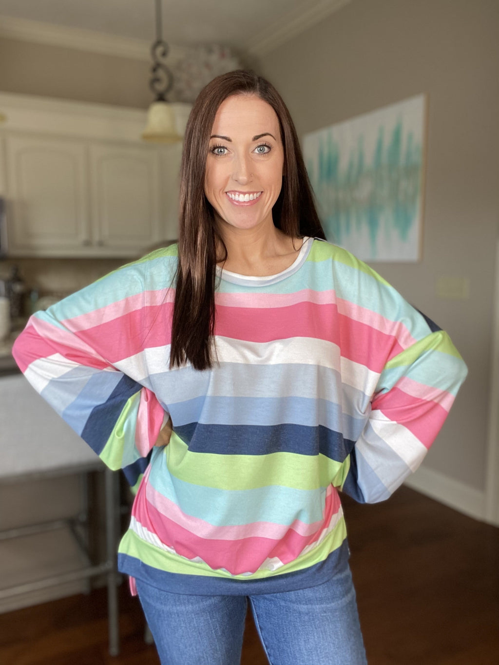 Multi Stripe Spring Top
