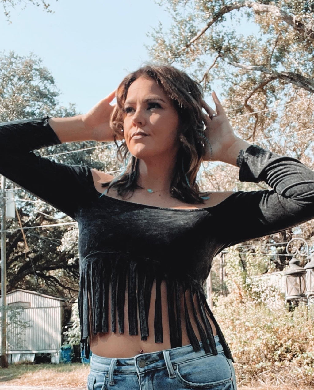 Backroad Beauty Fringe Top