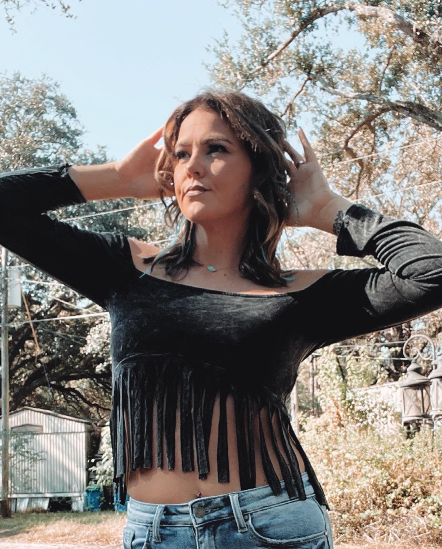 Backroad Beauty Fringe Top