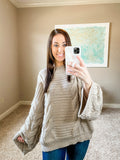 Oversized Bell Sleeve Cable Knit Sweater
