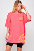 Here Comes The Sun Oversized Graphic Tee