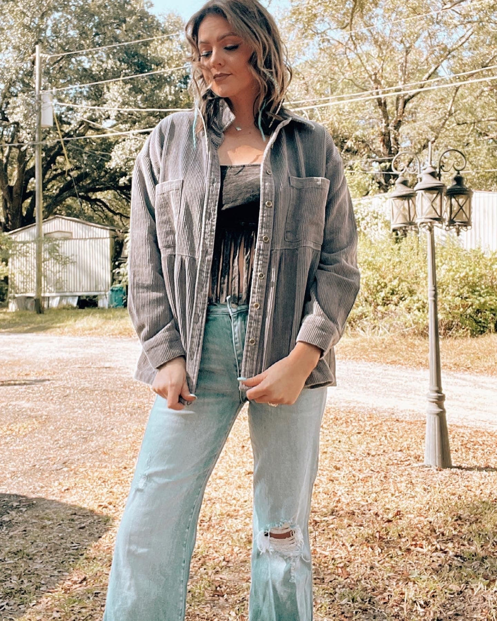 Patience is Key Corduroy Shacket