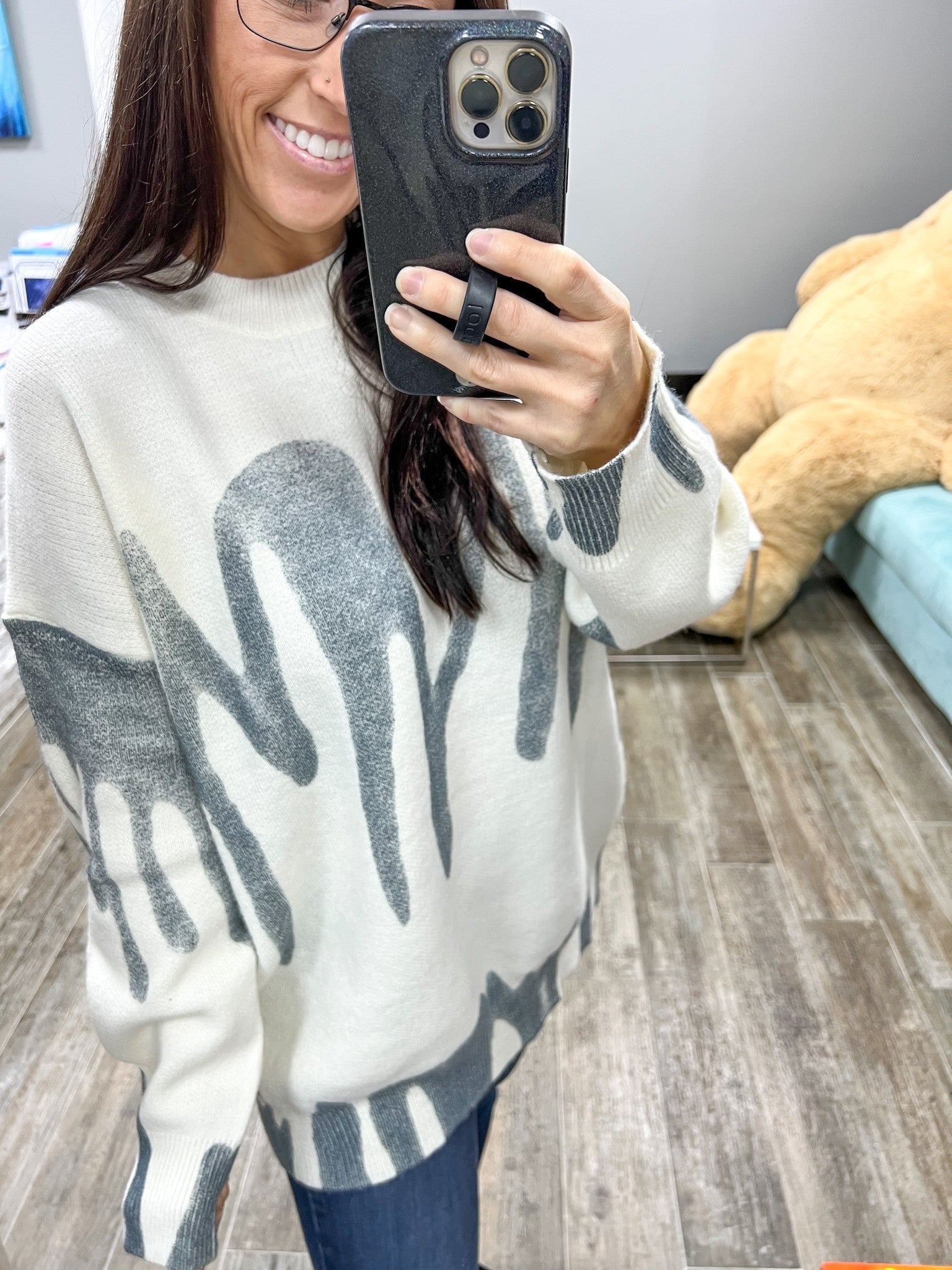 Spray Print Sweater