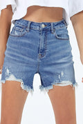 Risen High Rise Distressed Shorts