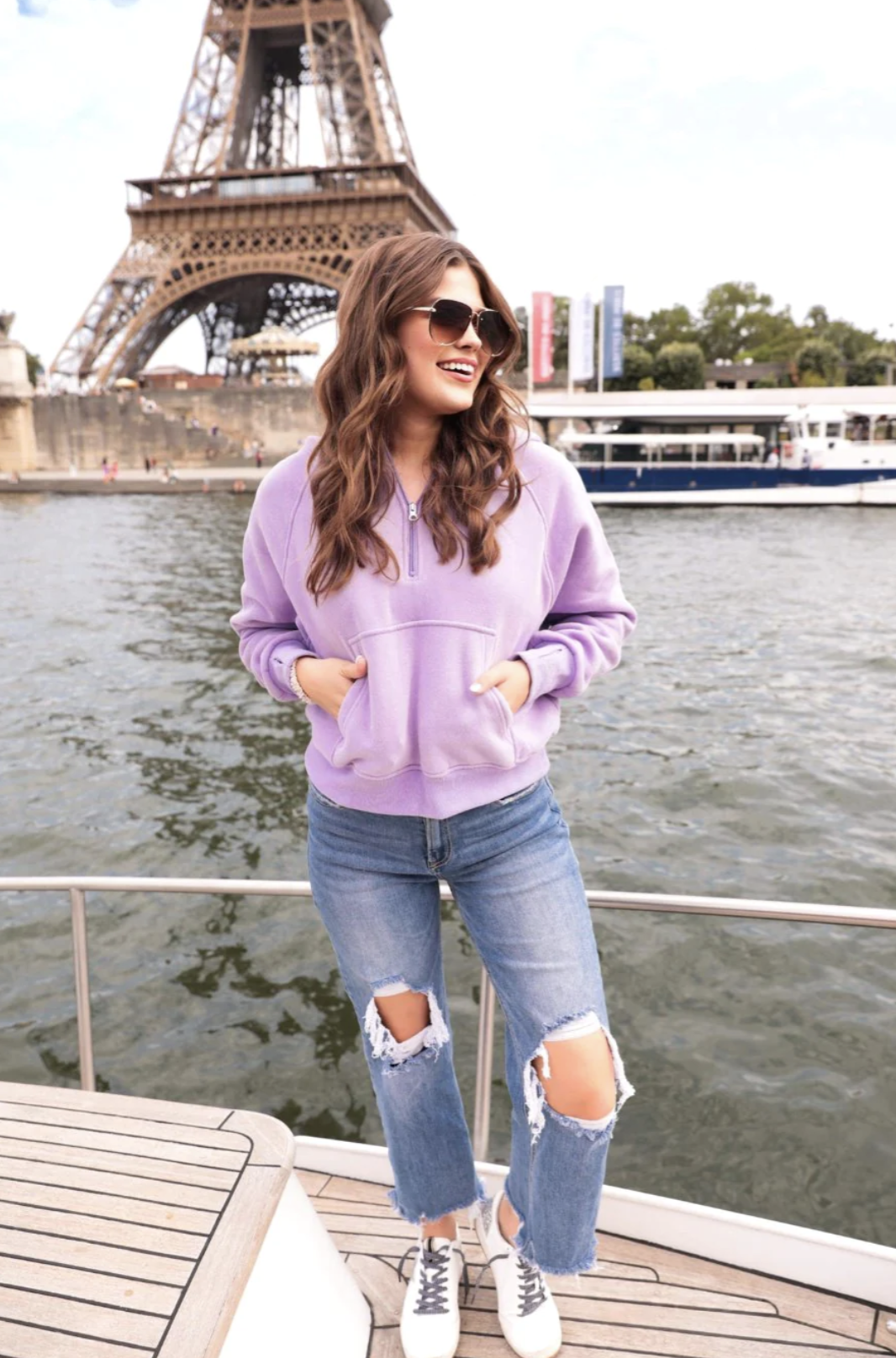 Hooded Quarter Zip Pullover