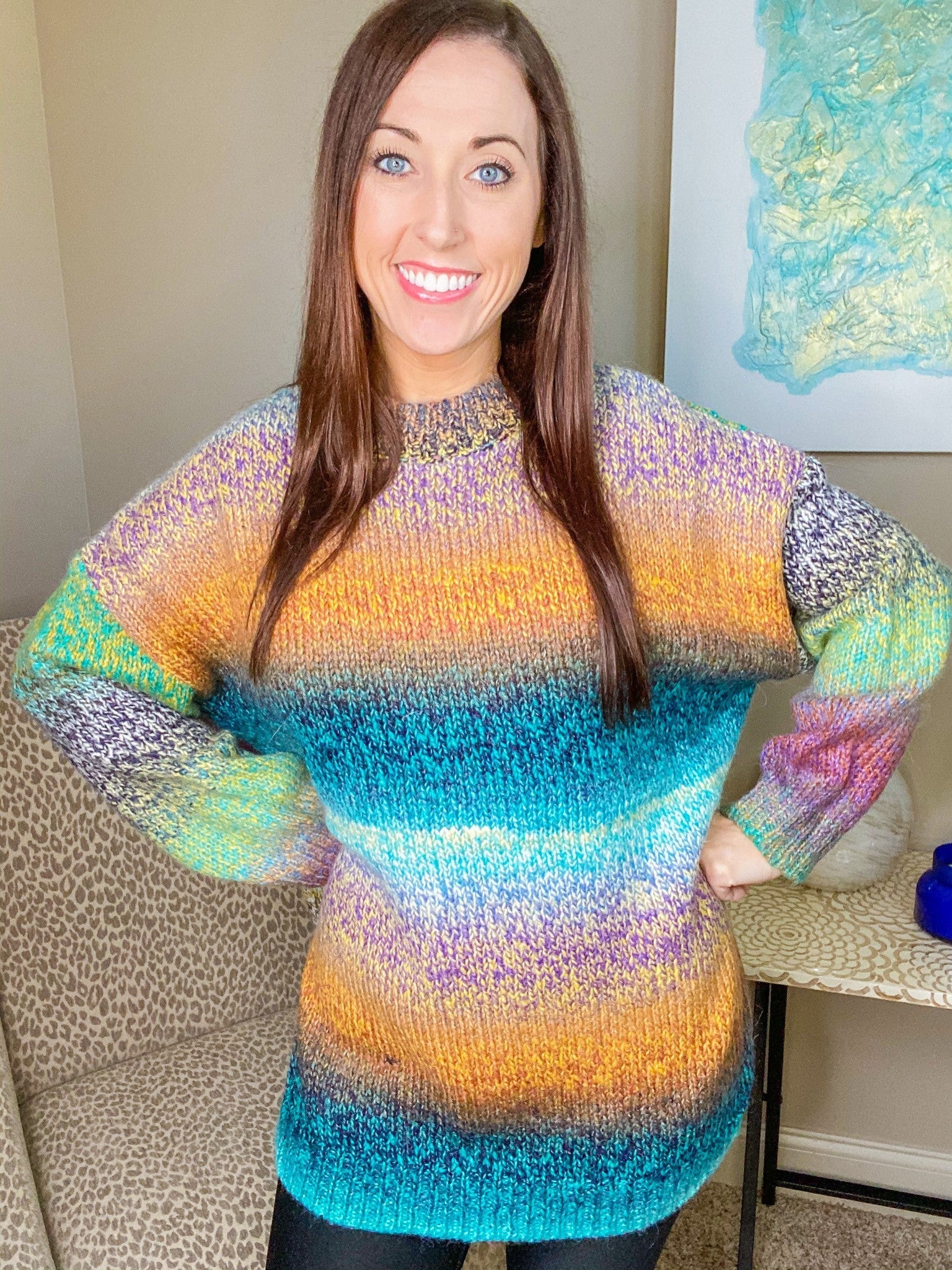 Oversized Gradient Sweater