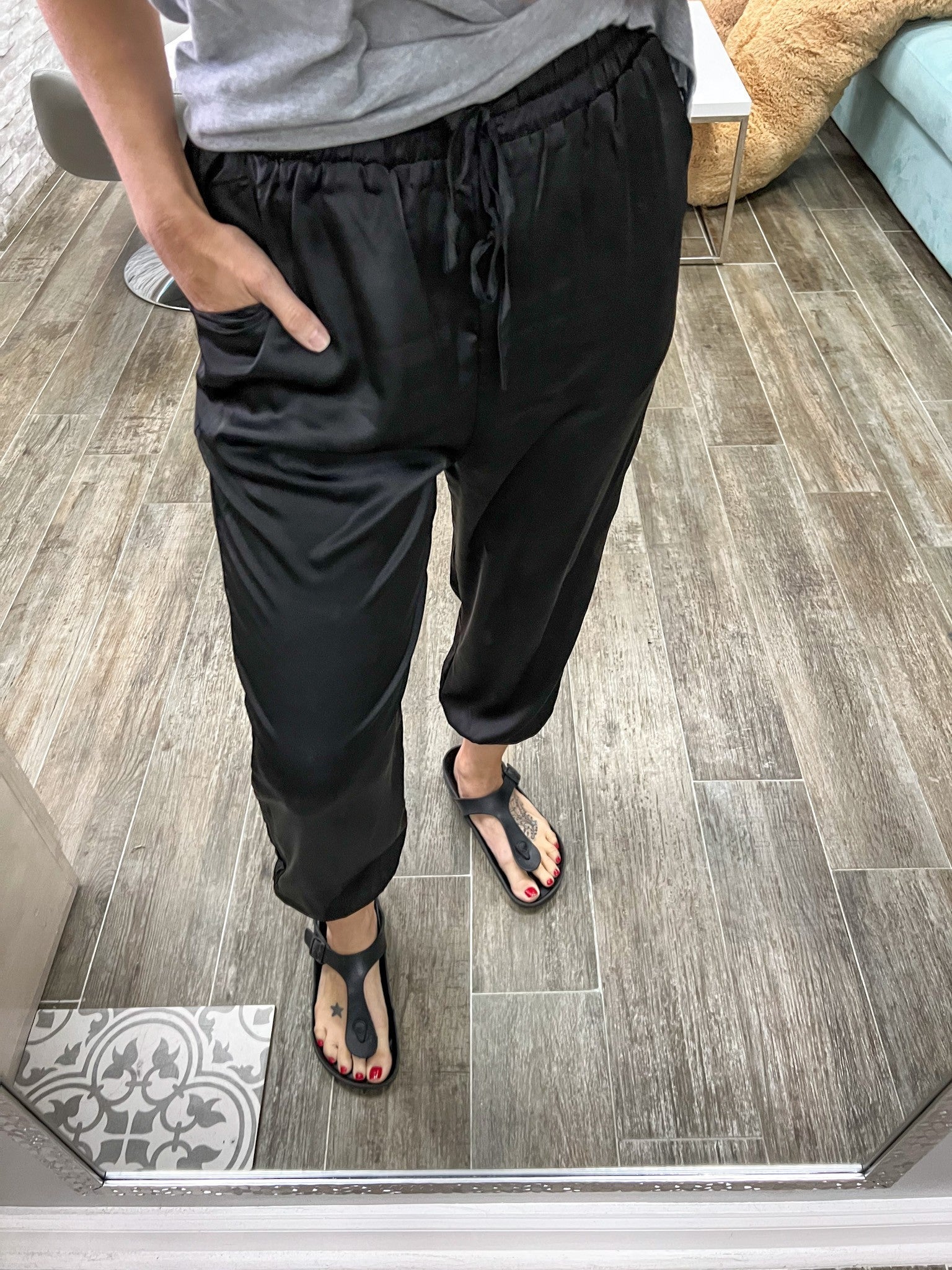 Satin Jogger Pants