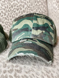 Distressed Camo Trucker Hat