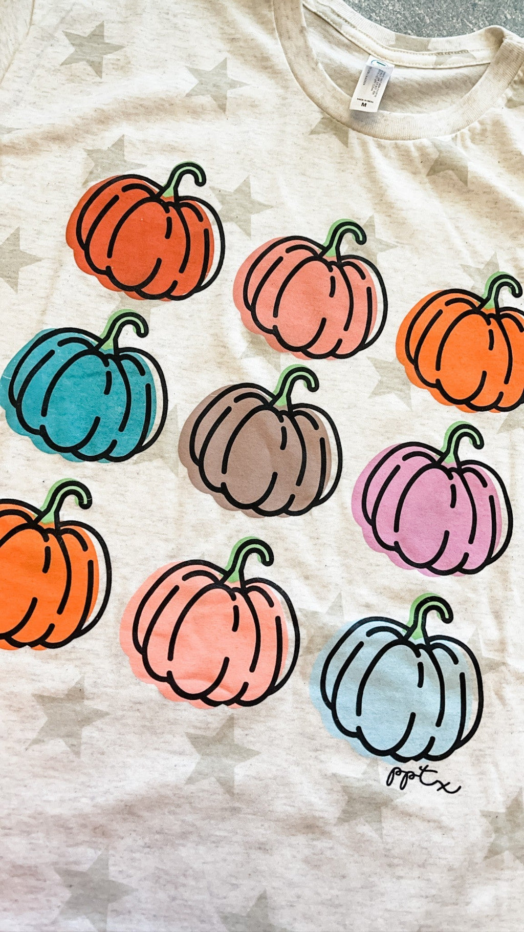 Colorful Pumkin Star Tee