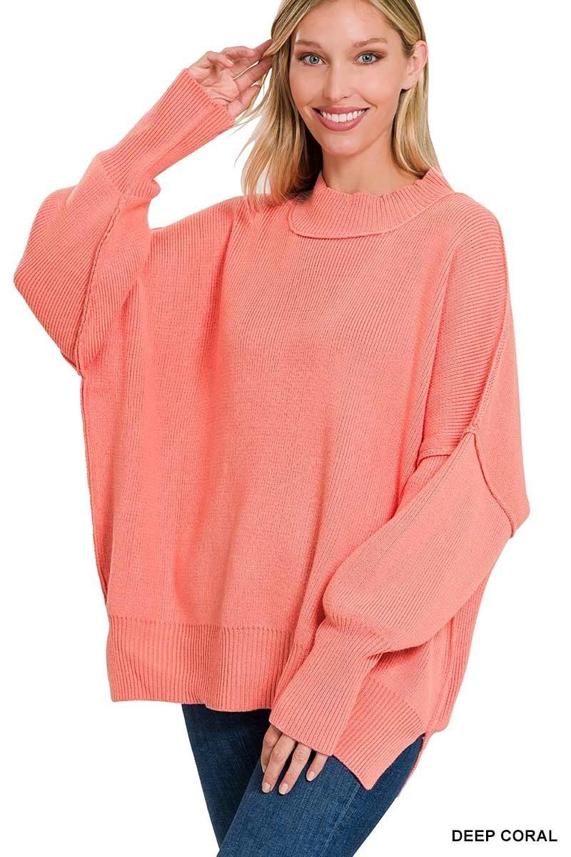 Side Slit Oversized Sweater