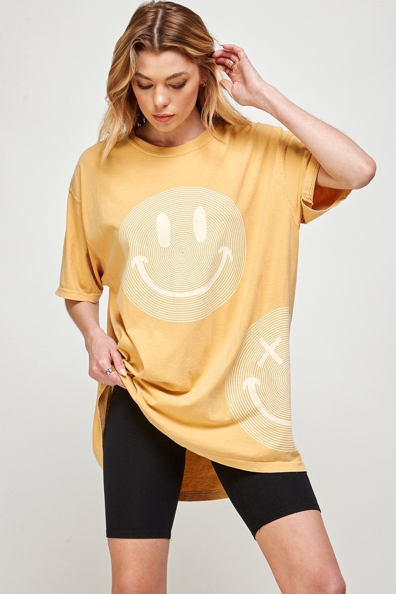 Smiley Oversized Graphic Tee