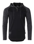 Men's Contrast Long Sleeve Hoodie T-Shirt
