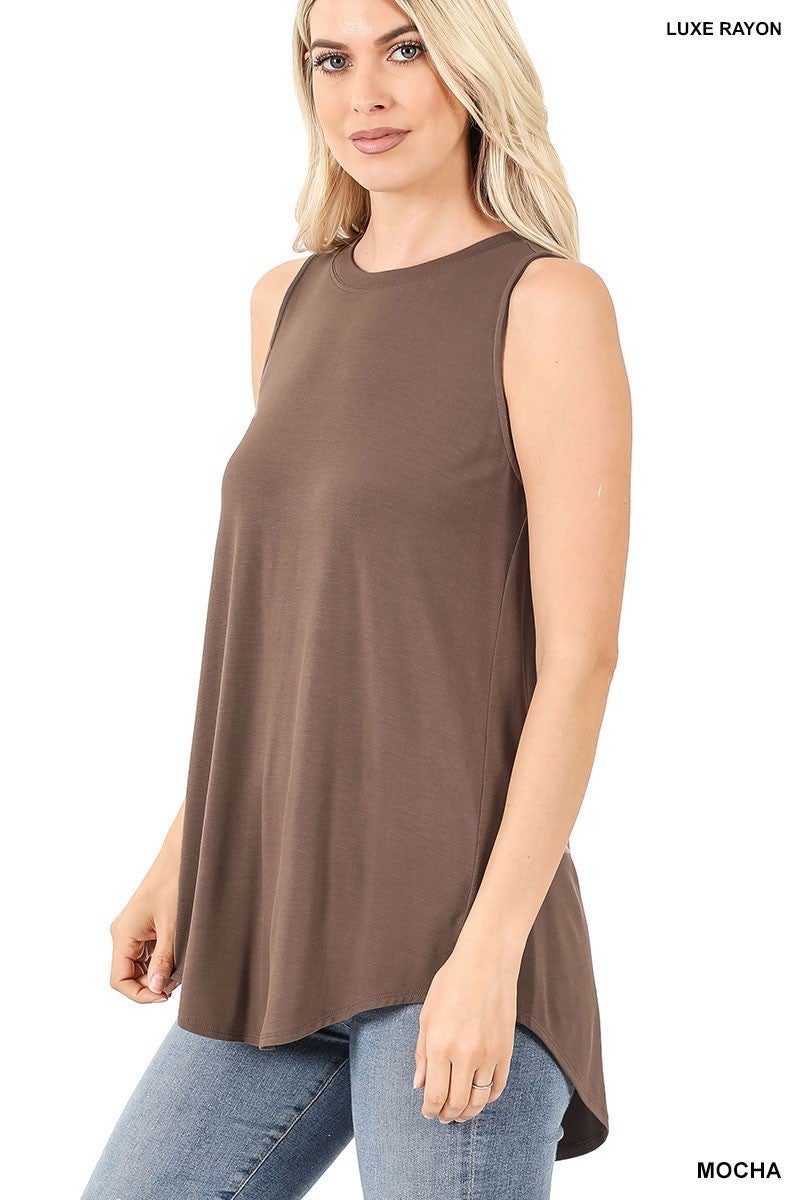 Hi Low High Neck Tank