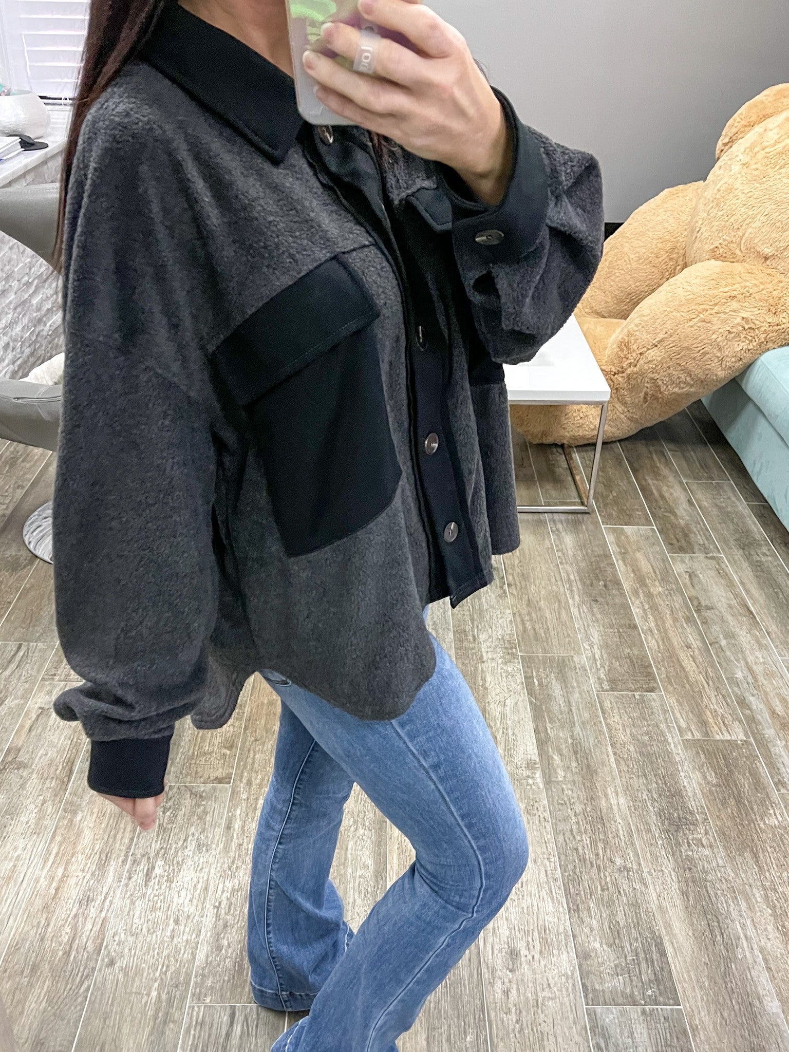 Oversized Hi-Low Shacket