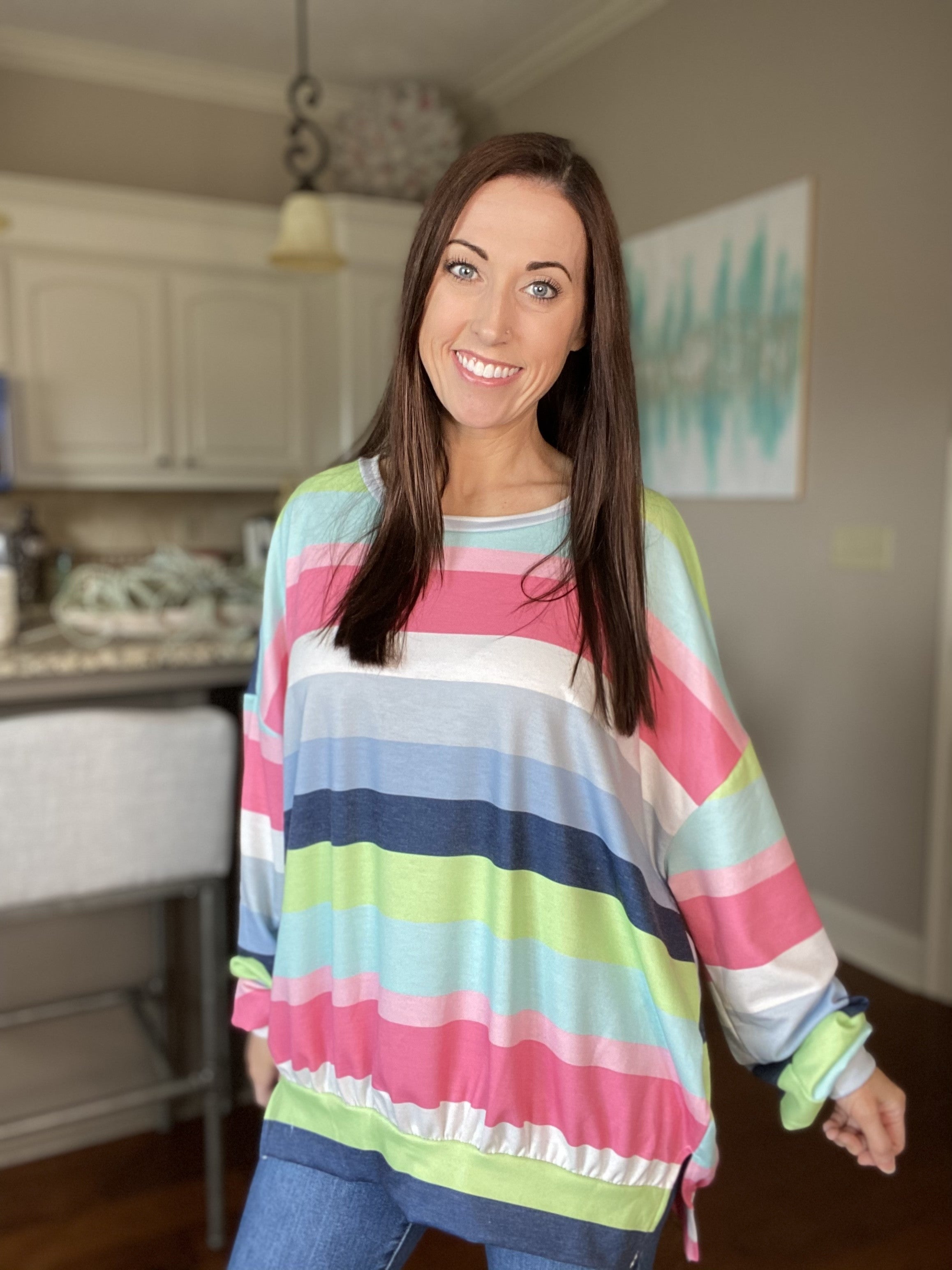 Multi Stripe Spring Top
