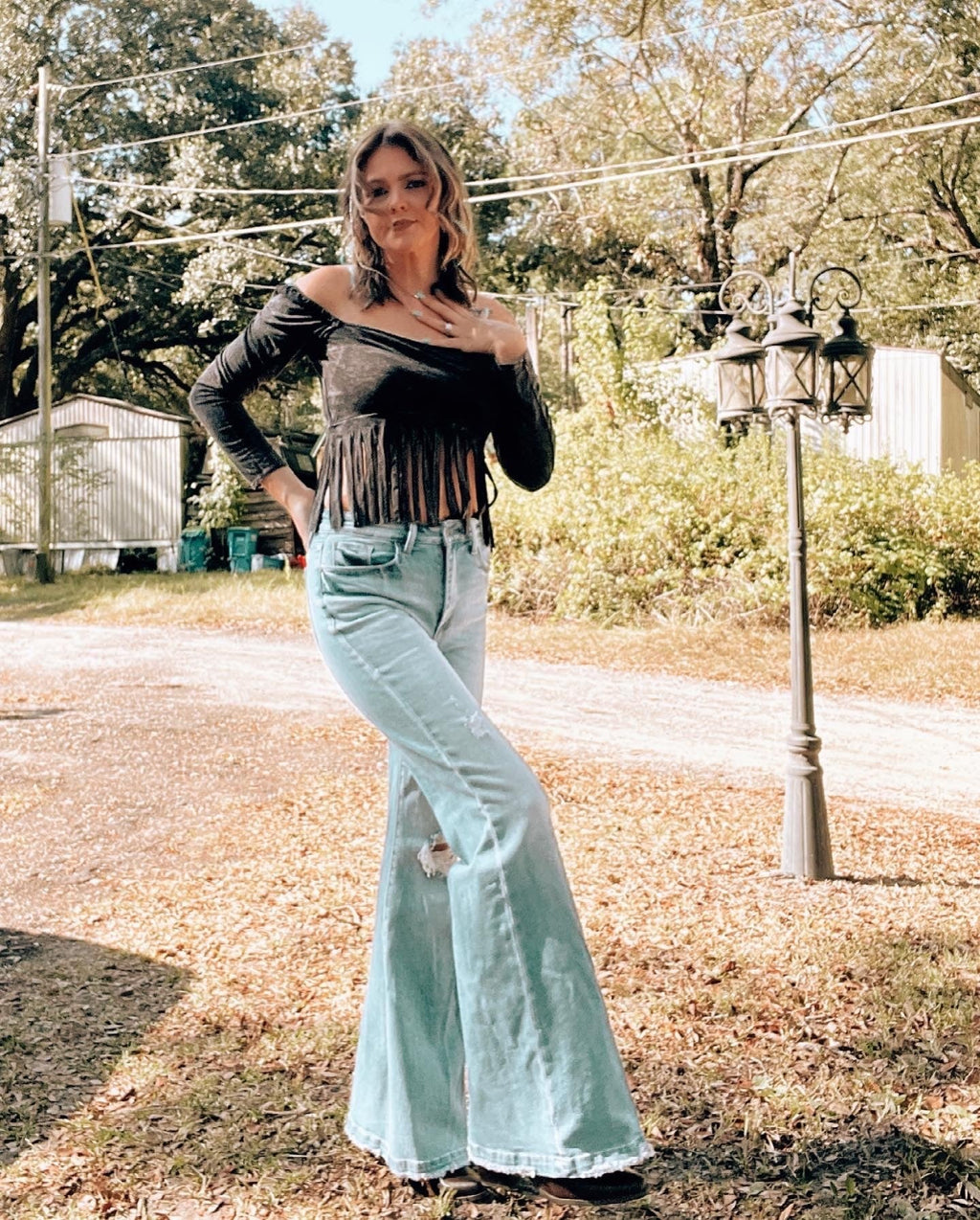 Backroad Beauty Fringe Top